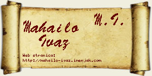 Mahailo Ivaz vizit kartica